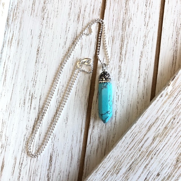 Salty Kiss Design Jewelry - Turquoise Point Pendant Necklace